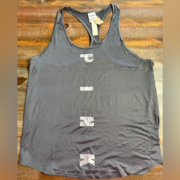 Victoria’s Secret PINK Racerback Tank Top | Charcoal Gray | Women’s L | NWT - Picture 1 of 4